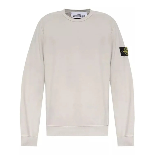 Stone Island Sweatshirts Compass-Badge Cotton Sweatshirt Grey