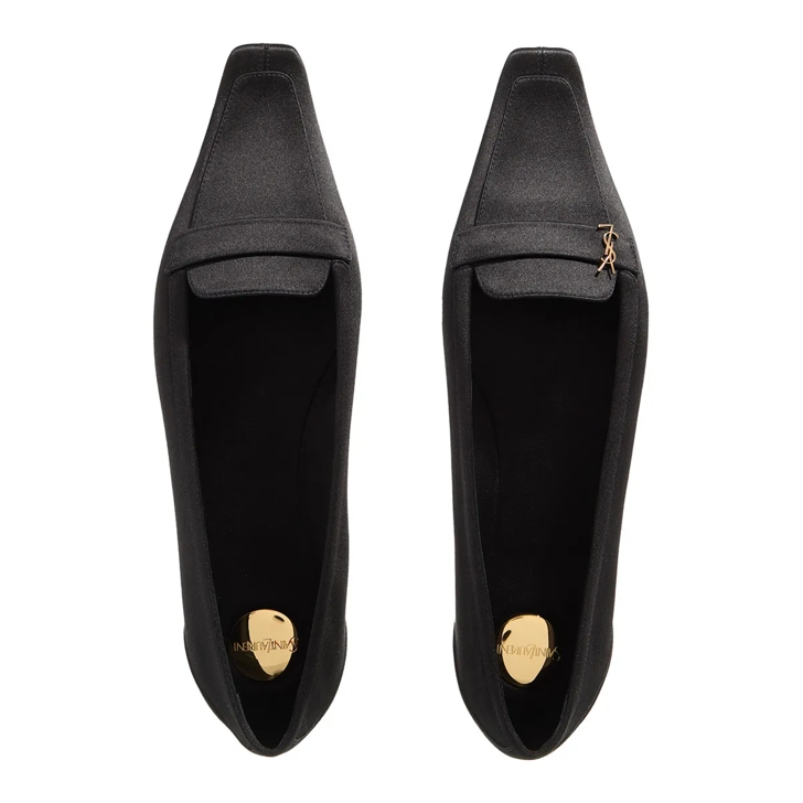 Saint Laurent Poppy Ballerinas Black | Ballet Flats