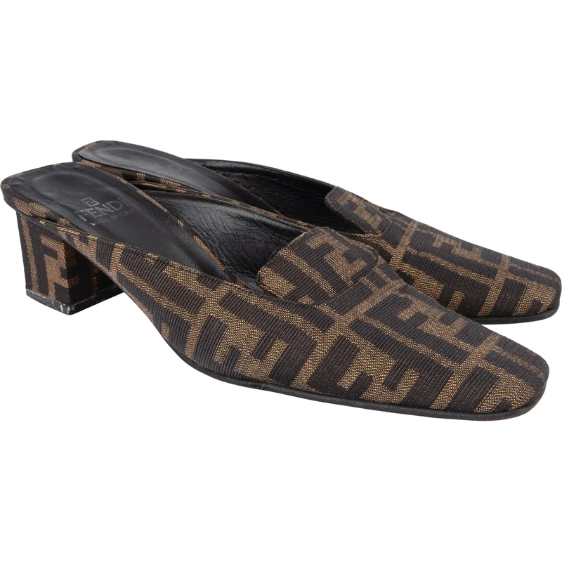 Fendi Pumps Fendi FF Monogram Heels (36,5) braun