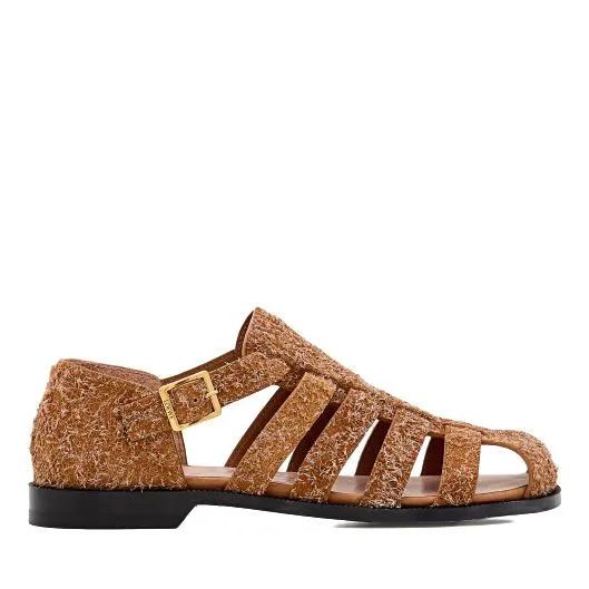 Loewe Sandalen & Sandaletten - Loewe Campo Flat Sandal - Gr. 36 (EU) - in Braun - für Damen