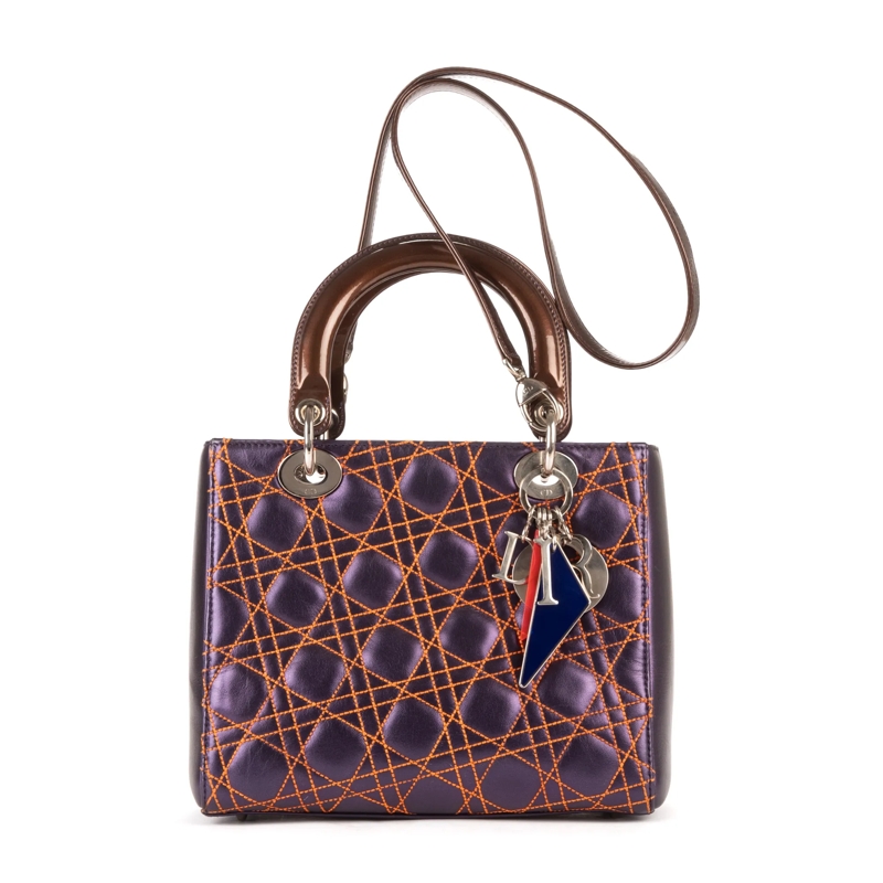 Christian Dior Crossbody Bag Medium Lady Dior Zip Medium lila