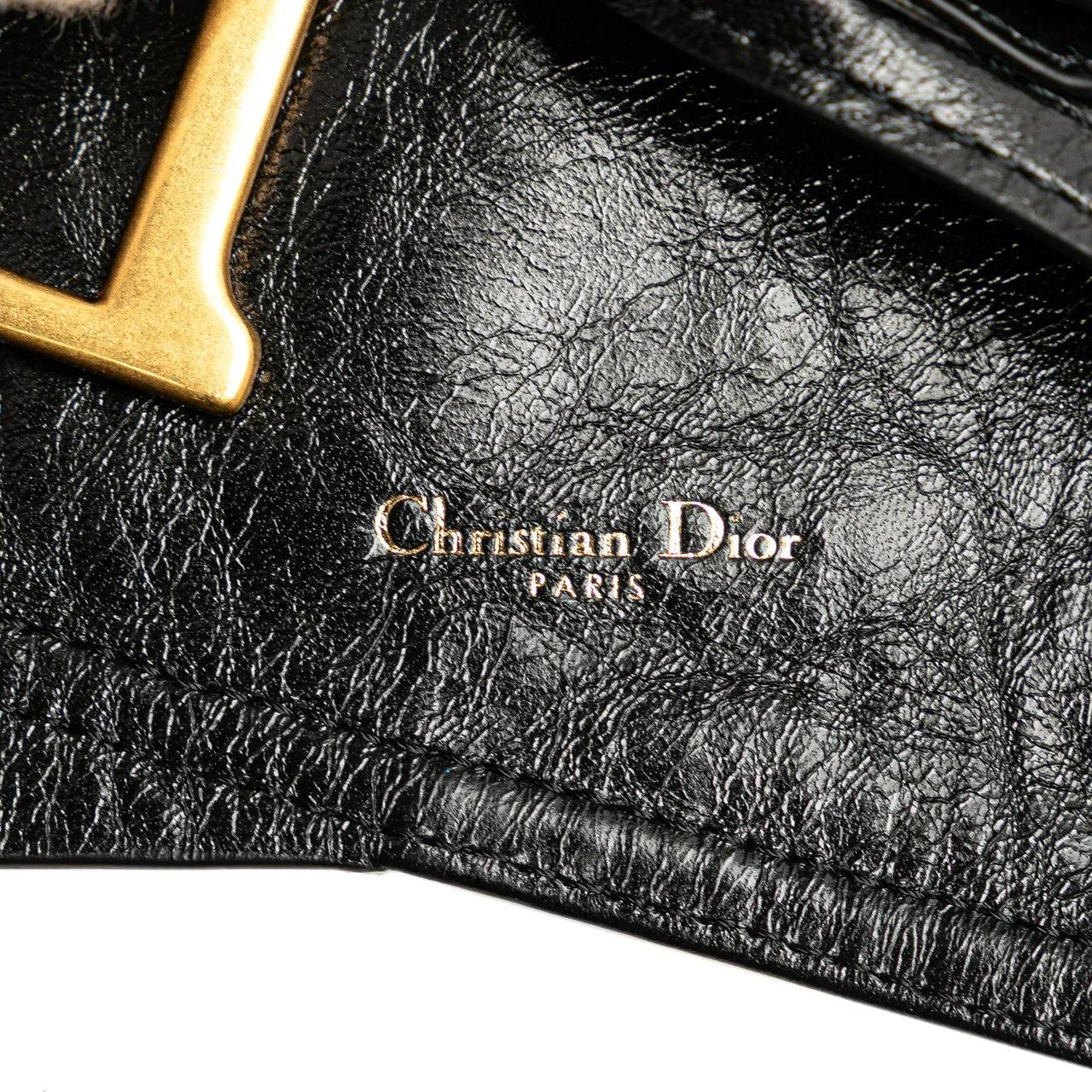 Thumbnail - Christian Dior Bauchtaschen - Crinkled Lambskin Saddle Belt Bag - Gr. ONE SIZE - in Schwarz - für Damen
