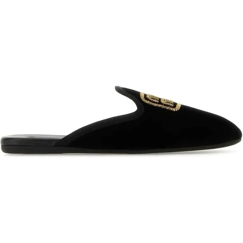 Miu Miu Pumps Miu Miu Logo Embroidered Slip-On Mules schwarz