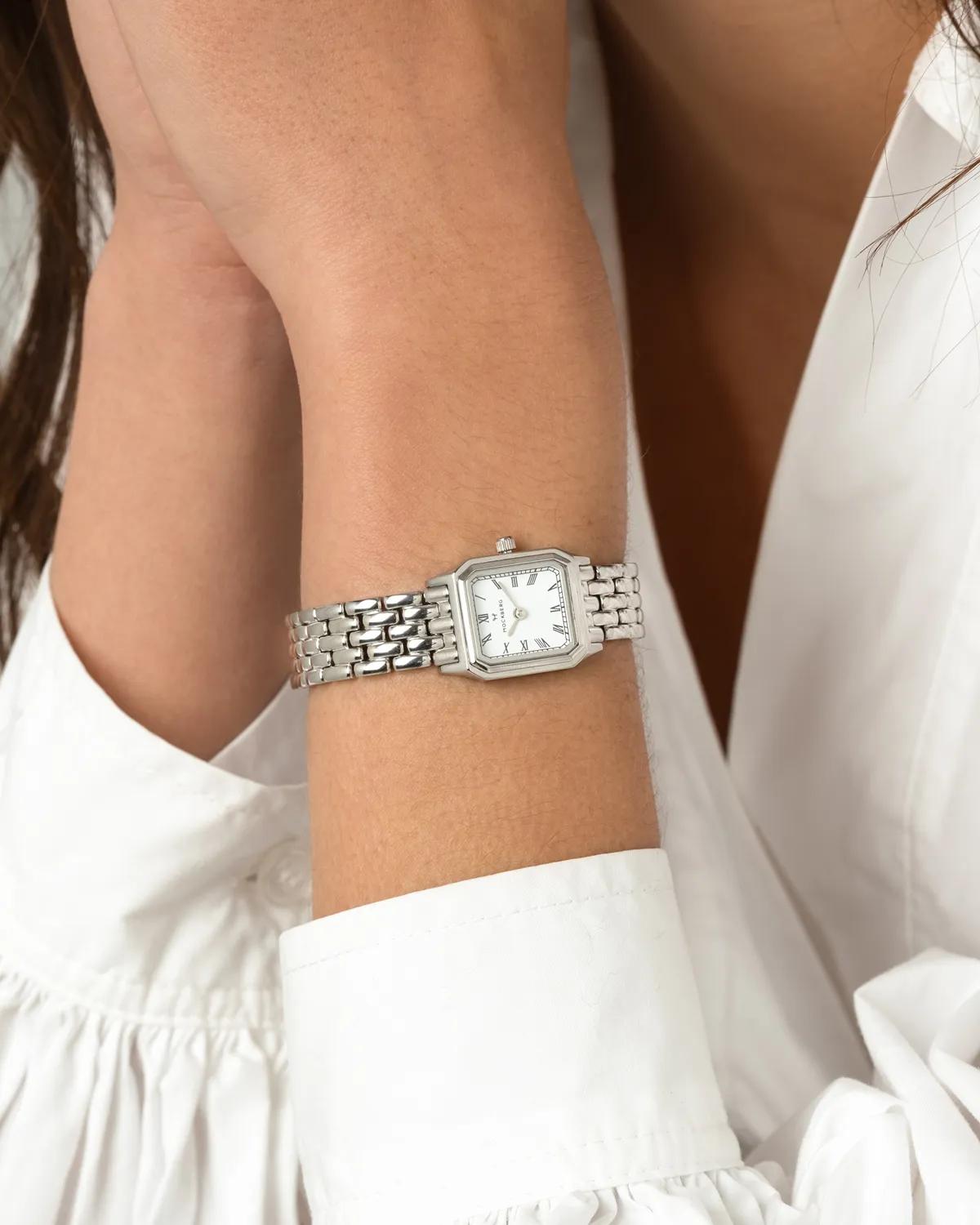 Thumbnail - Mockberg Uhr - Classic Combo Uhr - Gr. unisize - in Silber - für Damen