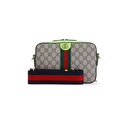 Gucci Ophidia Gg Crossbody Bag Grey Axelremsväska