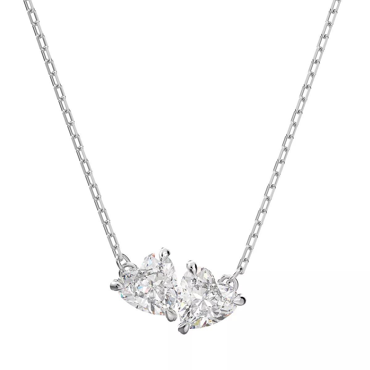 Swarovski Halskette - Attract Soul Heart Rhodium plated - Gr. unisize - in Weiß - für Damen