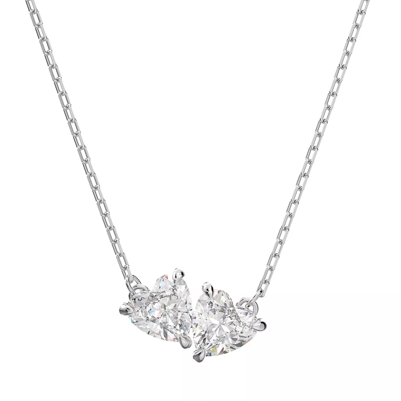 Swarovski Collier moyen Attract Soul Heart Rhodium plated White