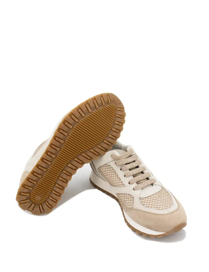 Thumbnail - Panicale Low-Top Sneaker - Contrasting Textures And Elevated Sole Sneakers - Gr. 39 (EU) - in Beige - für Damen