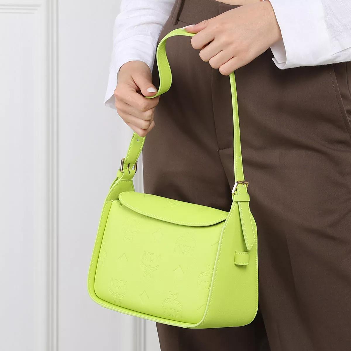 MCM Aren Hobo Small Acid Lime, Hobo Bag