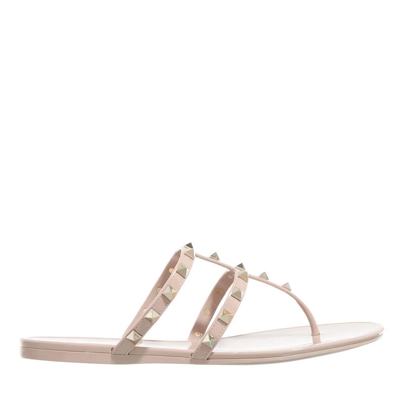 Valentino Garavani Flip Flops Thong Summer Rockstud Poudre