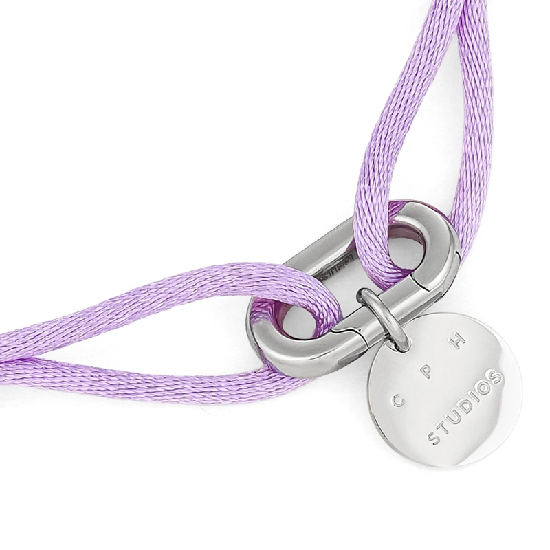 Copenhagen Armband Edelstahl Fabric Link lila(Image 4)