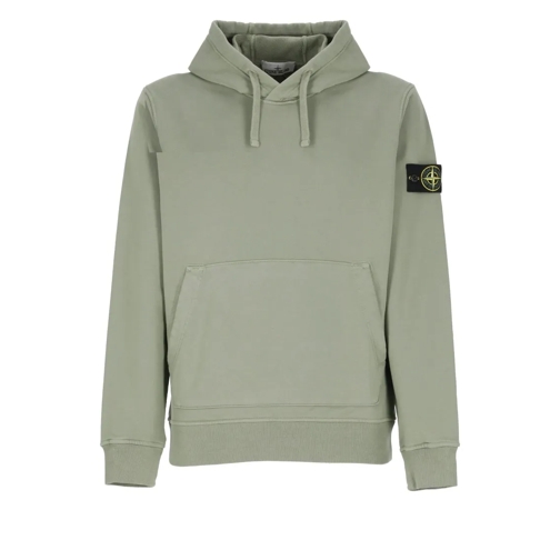 Stone Island Hoodie Green Cotton Hoodie With Logo Green