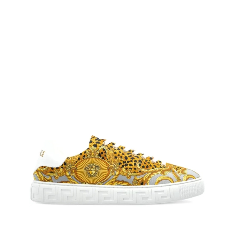 Versace Low-Top-Sneaker Gold-Tone Animal Print Baroque Sneakers Gold