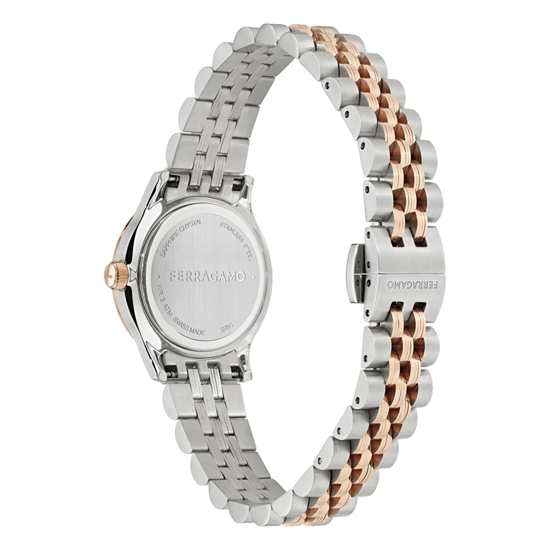 Salvatore Ferragamo Quarzuhr Analoge Quarzuhr Ac-Ferragamo Duo 28Mm-Fw silber(Image 2)