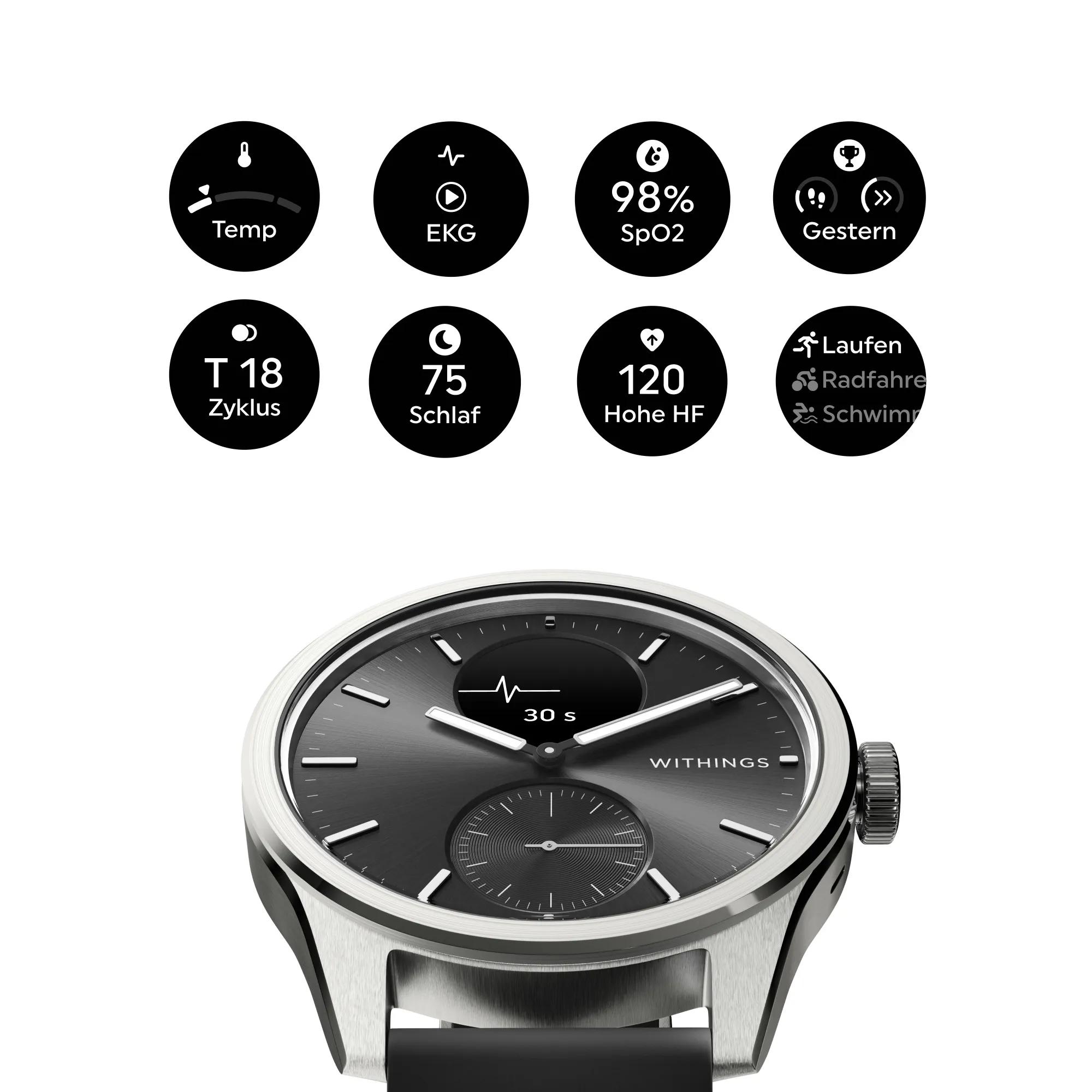 Thumbnail - Withings Uhren - Scanwatch 2 - Gr. unisize - in Silber - für Damen