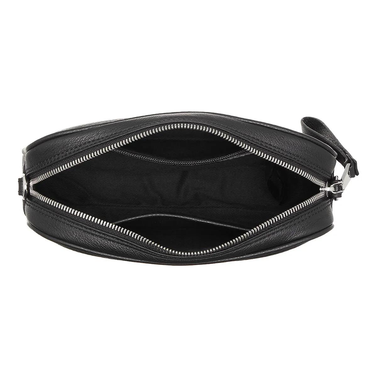 abro Crossbody bags Umhängetasche Tina Big Black Nickel in zwart