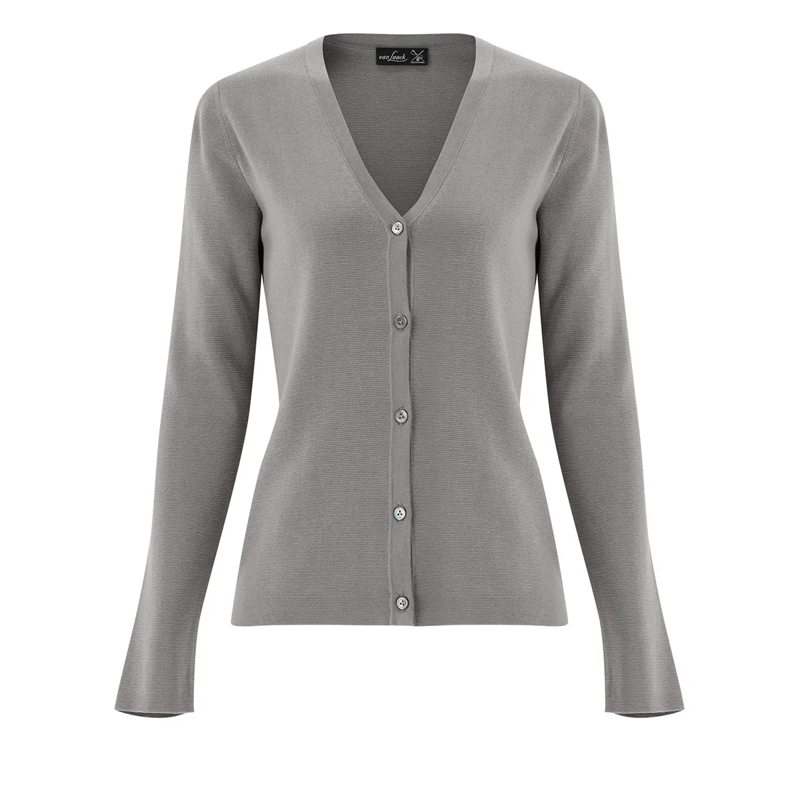 VAN LAACK Strickjacke Jacke Uni grau