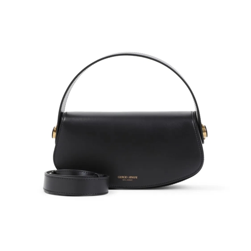 Giorgio Armani Black Calf Leather Handbag Black Sac à bandoulière