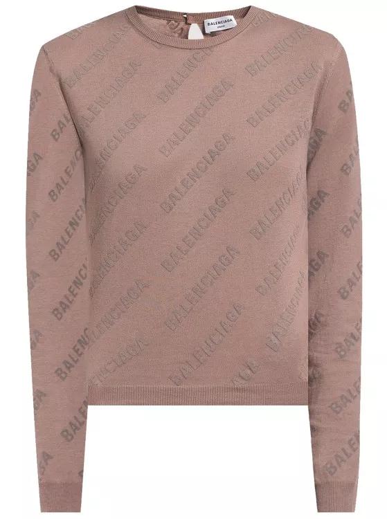 Balenciaga - All-Over Sweater - Größe M - beige