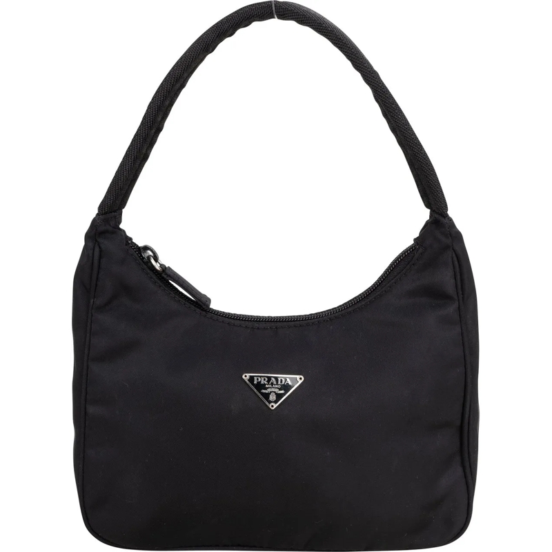 Prada Tote Prada Black Nylon Triangle Vintage Re-Edition Hand schwarz