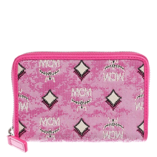 MCM Portuna Zipped Wallet Mini Pink Portemonnaie mit Zip-Around-Reißverschluss