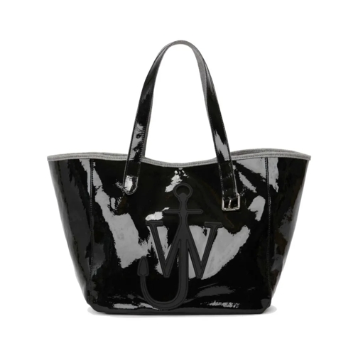 J.W.Anderson Belt Coated-Finish Denim Tote Bag Black Sporta