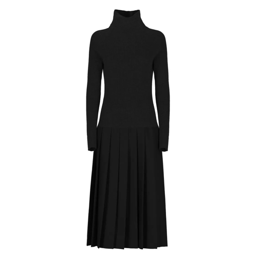 Fabiana Filippi Midi-Kleider Wool And Silk Dress Black