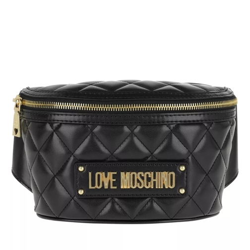 Love Moschino Quilted Nappa Pu Belt Bag Nero Crossbodytas