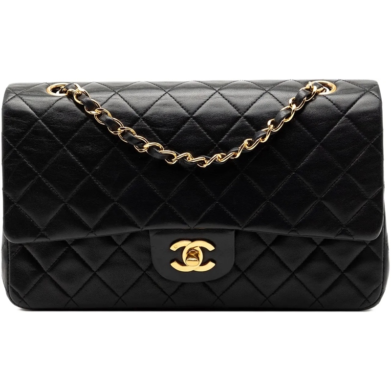 Chanel Schultertasche Medium Classic Lambskin Double Flap schwarz