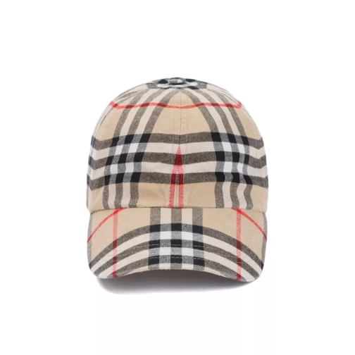 Burberry Hut Stone Archive Beige Check Baseball Hat Neutrals