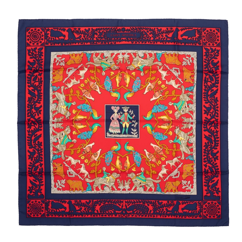Hermès Halstuch Scarf marineblau