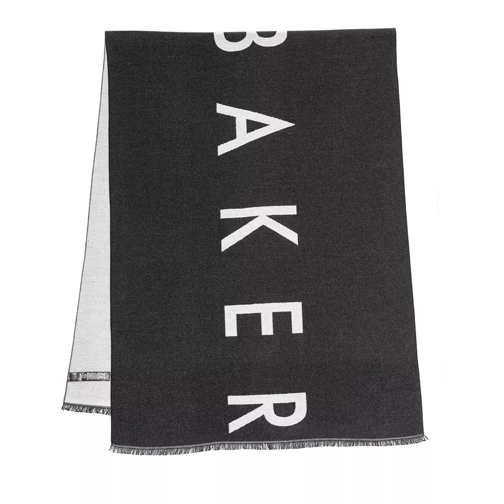 Ted Baker Hulah Ted Woven Scarf Black Wool Scarf
