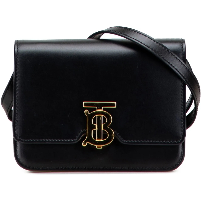 Burberry Schultertasche Mini Leather TB Crossbody schwarz