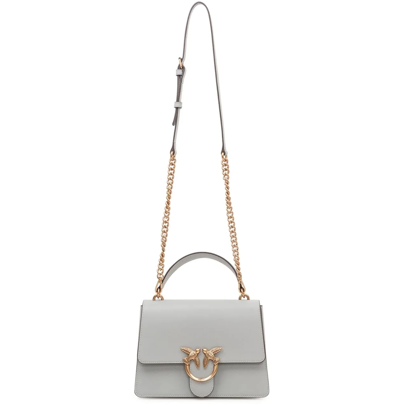 Pinko Tote Borsa Love One Top Handle con Patta e Manico grau(Image 2)