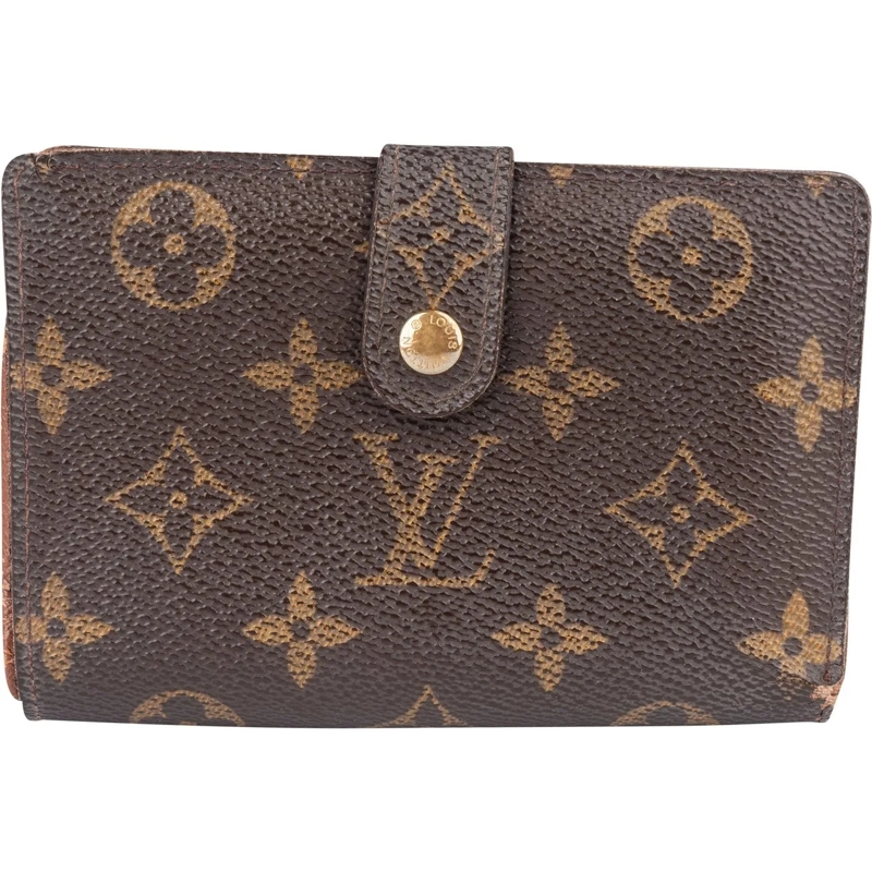 Louis Vuitton Geldbörse Louis Vuitton Canvas Monogram Compact Clip Wallet braun