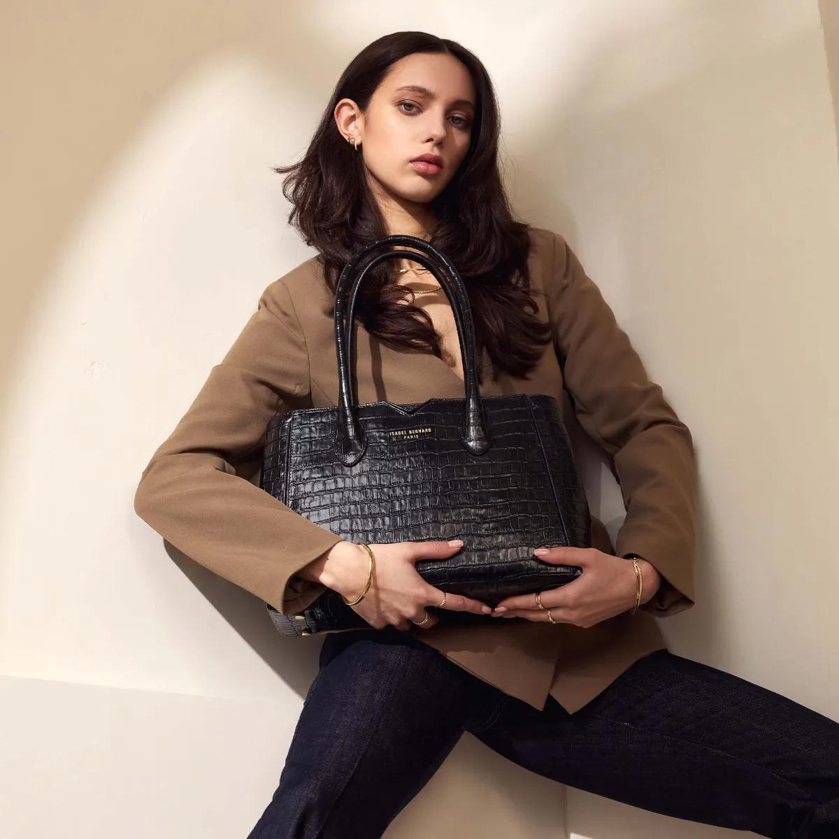 Isabel Bernard Crossbody bags Honoré Cloe Midi Handtasche in zwart