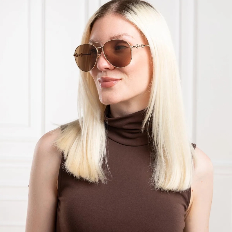 Gucci Sonnenbrille GG1698S-002 Gold-Gold-Brown(Image 2)