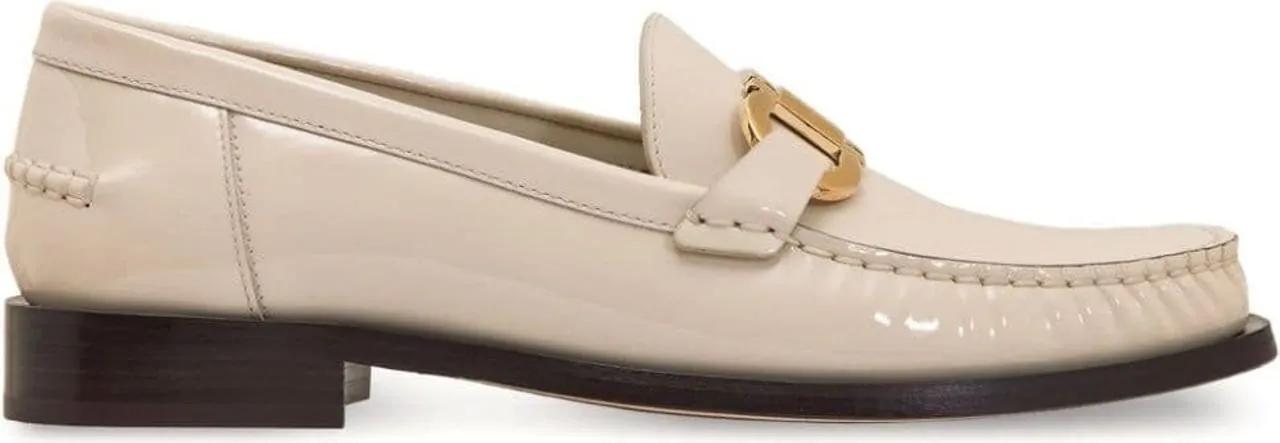 Salvatore Ferragamo Loafer - Salvatore Ferragamo Maryan Leather Loafers - Gr. 36 (EU) - in Weiß - für Damen
