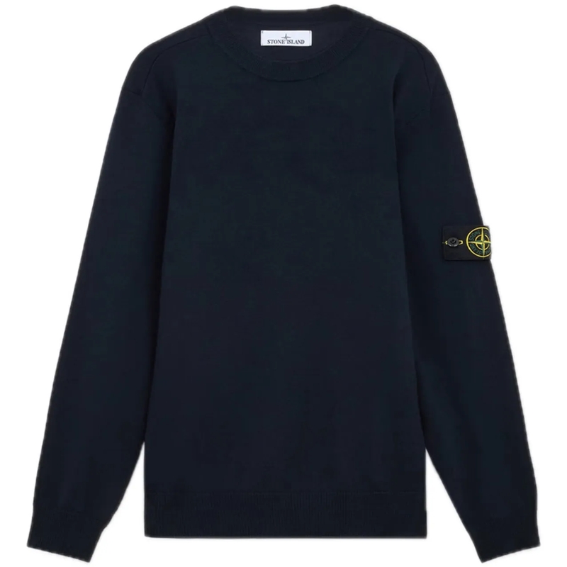 Stone Island Pull trui wol rondehals blau