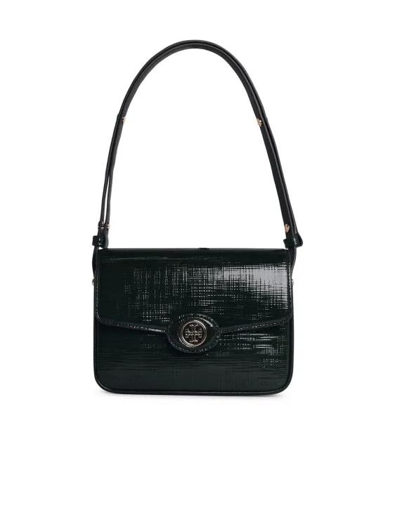 Tory Burch Shopper - Robinson%27 Green Embossed Leather Crossbody Bag - Gr. unisize - in Schwarz - für Damen