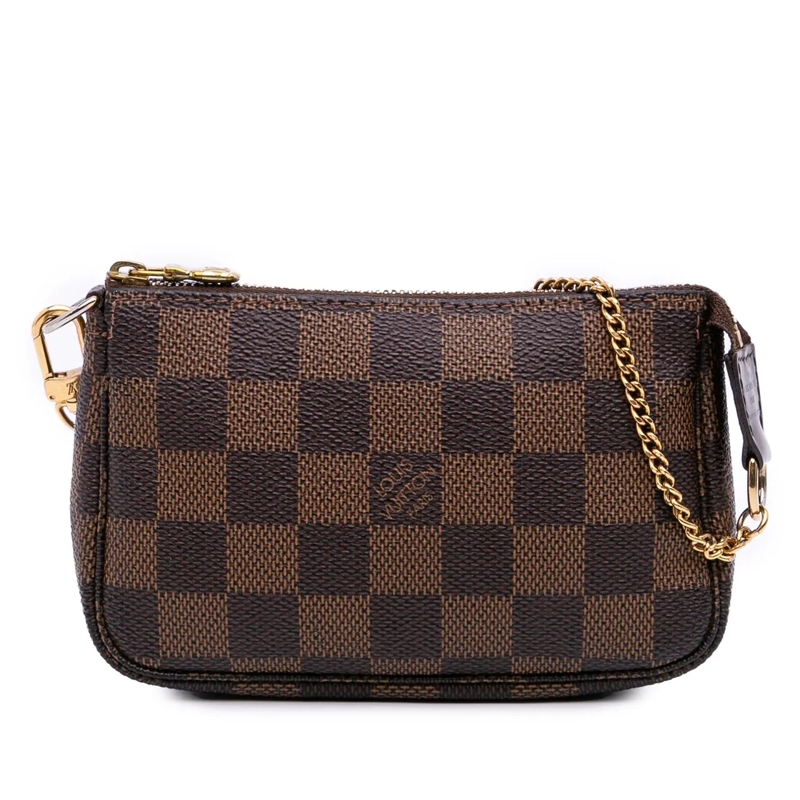 Louis Vuitton Tote Damier Ebene Mini Pochette Accessoires braun
