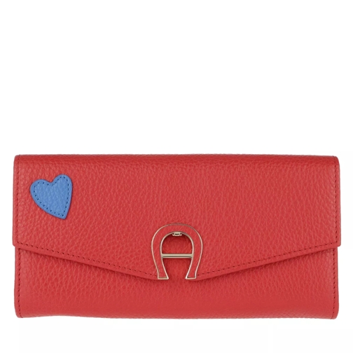 AIGNER Love Wallet Signal Red Flap Wallet