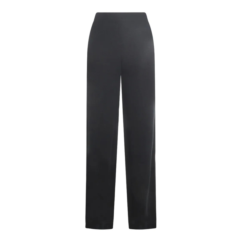 Allude  Straight-Leg Black Trousers With High Waist And Black