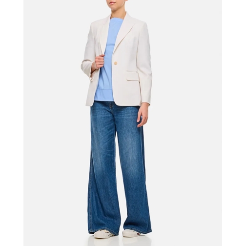 Max Mara Blazer Tailored White Jacket With Wide Lapels White (Image 2)
