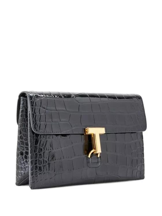 Tom Ford Shoppers Black Monarch Medium Bag in zwart