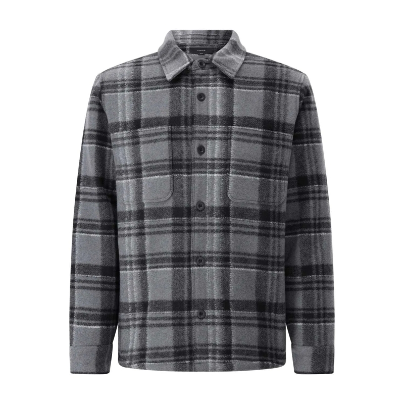 Vince Blazer Jacke mit Karo-Muster Grau