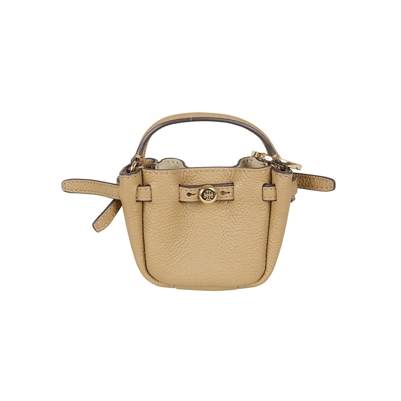 Tory Burch Sac à bandoulière Structured Crossbody Bag In Textured Cow Leather W Brown