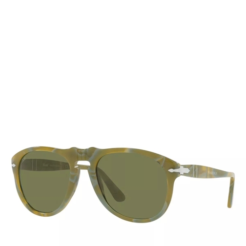Persol Sunnglasses Man 0PO0649 11464E Green Spotted Recycled Lunettes de soleil