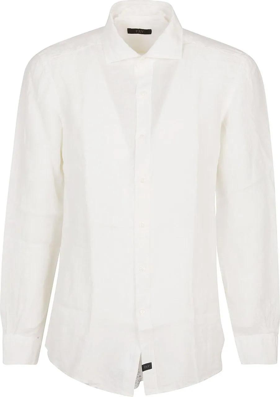 Thumbnail - Fay - Long Sleeve Shirt White - Größe 43 - weiß