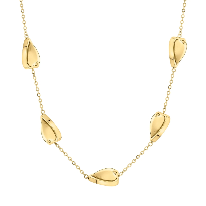 Liebeskind Berlin Mittellange Halskette Edelstahl Metal Heart gold(Image 4)